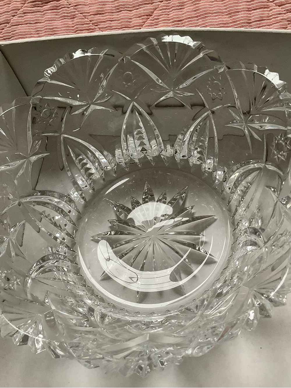 Clear Cut Crystal Decorative Bowl - Home Art